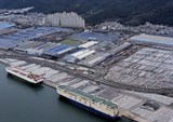 De Hyundai fabriek in Ulsan in Zuid-Korea